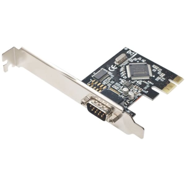 Syba Pcie 1X Db9 Port Serial Card, Moschip 9901 Chipset, w/ Low Profile SD-PEX15021 - main